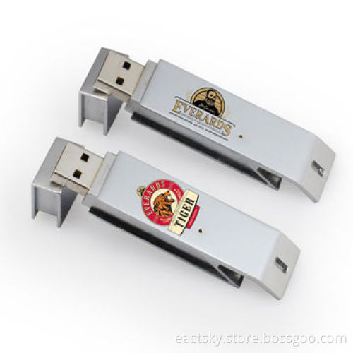 Promotional Bottle Opener Flash Drive with Bottle Opener Function and 64MB to 32GB Memory Capacity
